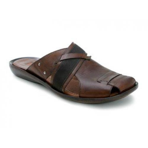 Bacco Bucci "Teemu" Tan Genuine Soft Italian Calfskin Sandals